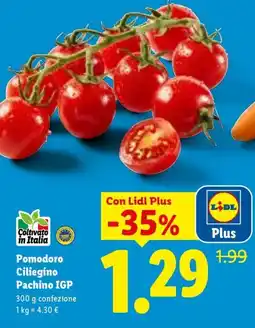Lidl Pomodoro Ciliegino Pachino IGP offerta