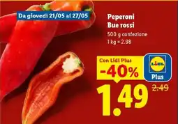 Lidl Peperoni Bue rossi offerta