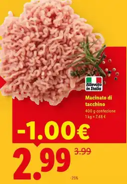 Lidl Macinato di tacchino offerta