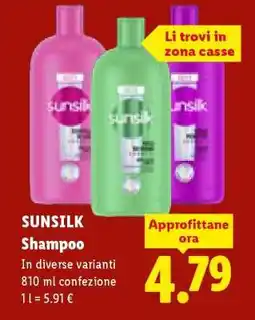 Lidl Sunsilk Shampoo offerta