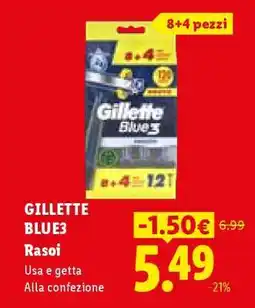Lidl GILLETTE BLUE3 offerta