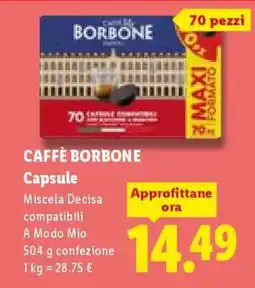 Lidl Caffè Borbone Capsule offerta