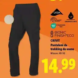 Lidl CRIVIT Pantaloni da trekking da uomo offerta