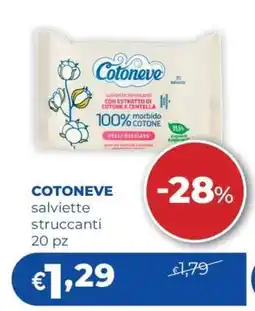 Acqua & Sapone COTONEVE salviette struccanti 20 pz offerta