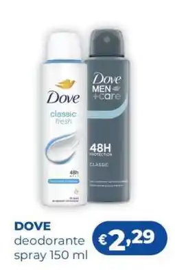 Acqua & Sapone DOVE DEODORANTE SPRAY 150 ml offerta