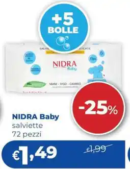 Acqua & Sapone NIDRA Baby salviette 72 pezzi offerta