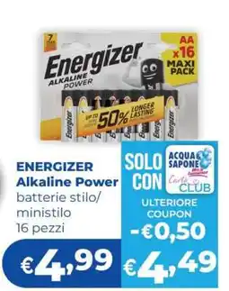 Acqua & Sapone ENERGIZER Alkaline Power offerta