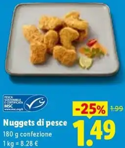 Lidl Nuggets di pesce offerta