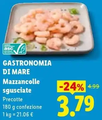 Lidl GASTRONOMIA DI MARE Mazzancolle sgusciate offerta