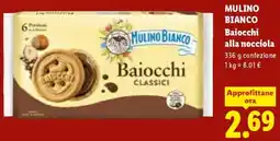 Lidl MULINO BIANCO Baiocchi alla nocciola offerta