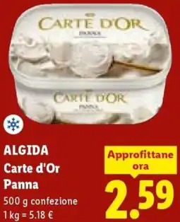 Lidl ALGIDA Carte d'Or Panna offerta