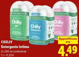 Lidl CHILLY Detergente intimo offerta