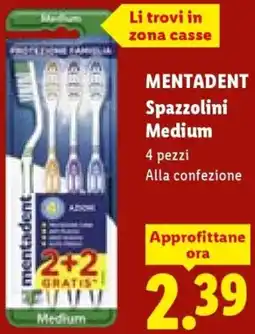 Lidl MENTADENT Spazzolini Medium offerta