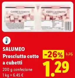Lidl SALUMEO Prosciutto cotto a cubetti offerta