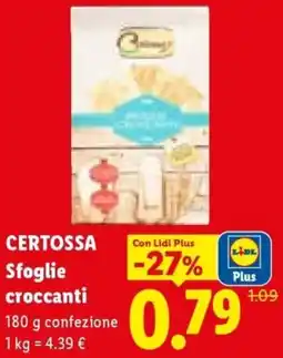 Lidl CERTOSSA Sfoglie croccanti offerta