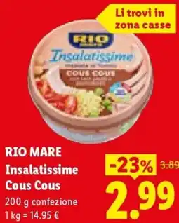 Lidl RIO MARE Insalatissime Cous Cous offerta