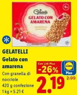 Lidl GELATELLI Gelato con amarena offerta