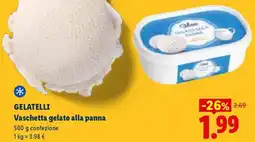 Lidl GELATELLI Vaschetta gelato alla panna offerta