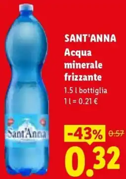 Lidl SANT'ANNA Acqua minerale frizzante offerta