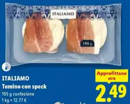 Lidl ITALIAMO Tomino con speck offerta