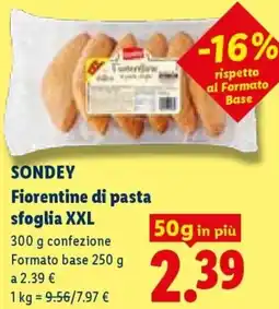 Lidl SONDEY Fiorentine di pasta sfoglia XXL offerta