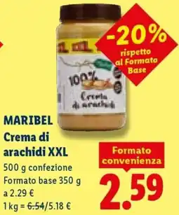 Lidl MARIBEL Crema di arachidi XXL offerta