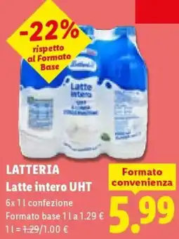 Lidl LATTERIA Latte intero UHT offerta