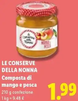 Lidl LE CONSERVE DELLA NONNA Composta di mango e pesca offerta