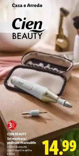 Lidl CIEN BEAUTY Set manicure/ pedicure ricaricabile offerta
