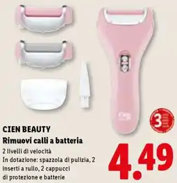 Lidl CIEN BEAUTY Rimuovi calli a batteria offerta