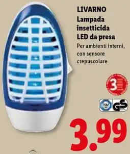 Lidl LIVARNO Lampada insetticida LED da presa offerta