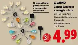 Lidl LIVARNO Catena luminosa a energia solare offerta