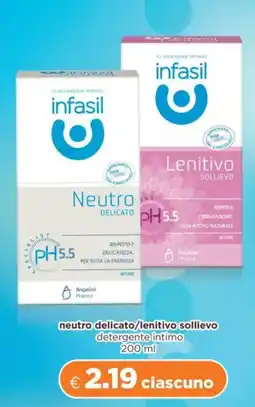 Acqua & Sapone Infasil neutro delicato/lenitivo sollievo detergente intimo offerta