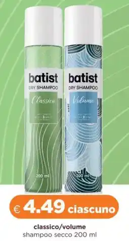 Acqua & Sapone Batist classico/volume shampoo secco offerta