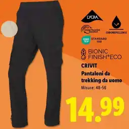 Lidl CRIVIT Pantaloni da trekking da uomo offerta