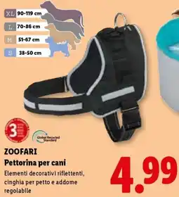 Lidl ZOOFARI Pettorina per cani offerta