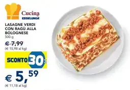 Esselunga Esselunga lasagne verdi con ragù alla bolognese offerta