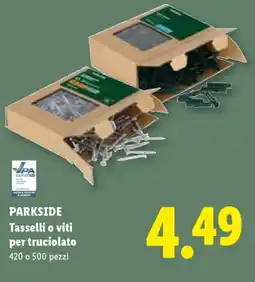 Lidl PARKSIDE Tasselli o viti per truciolato offerta