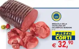 Esselunga Bresaola della valtellina igp salumificio bordoni offerta