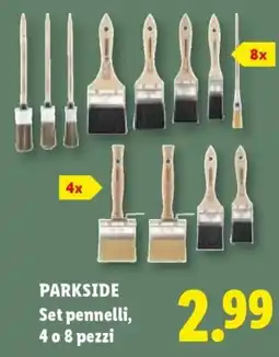 Lidl PARKSIDE Set pennelli, 4 o 8 pezzi offerta