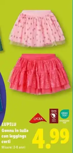 Lidl LUPILU Gonna in tulle con leggings corti offerta