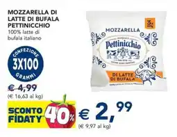 Esselunga Mozzarella di latte di bufala PETTINICCHIO offerta