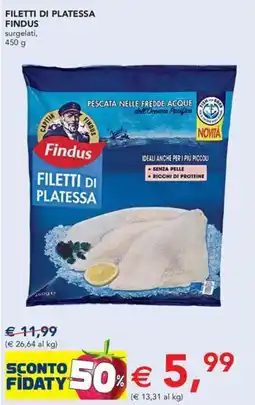 Esselunga Filetti di platessa FINDUS offerta