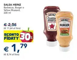 Esselunga Salsa heinz barbecue, burger o yellow mustard offerta