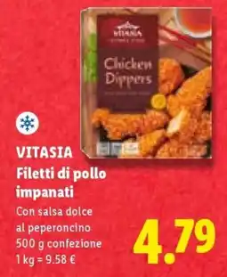 Lidl VITASIA Filetti di pollo impanati offerta