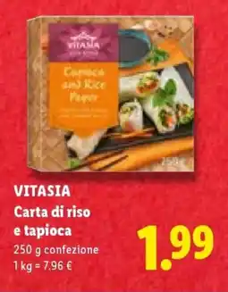 Lidl VITASIA Carta di riso e tapioca offerta