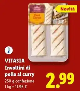 Lidl VITASIA Involtini di pollo al curry offerta