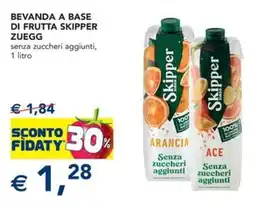 Esselunga Bevanda a base di frutta skipper zuegg senza zuccheri aggiunti offerta