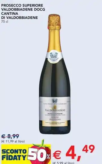 Esselunga Prosecco superiore valdobbiadene docg cantina di valdobbiadene offerta