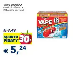 Esselunga Vape liquido classic, 2 diffusori + 2 ricariche offerta